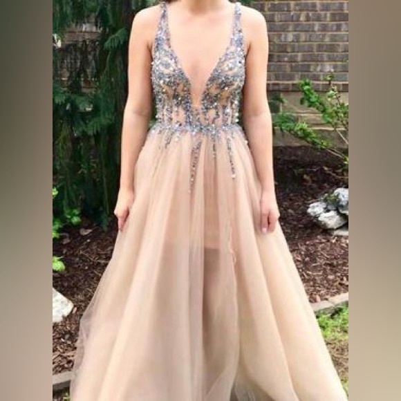 Zoey Grey Prom Dress - Picture 3 of 9